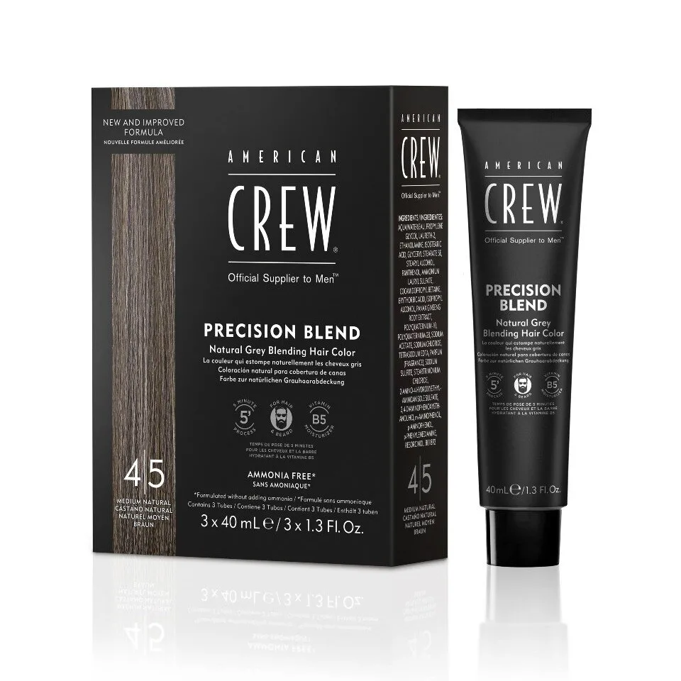 American Crew Haar- und Bartfarbe Precision Blend Hair Color 4-5, 3x40 ml