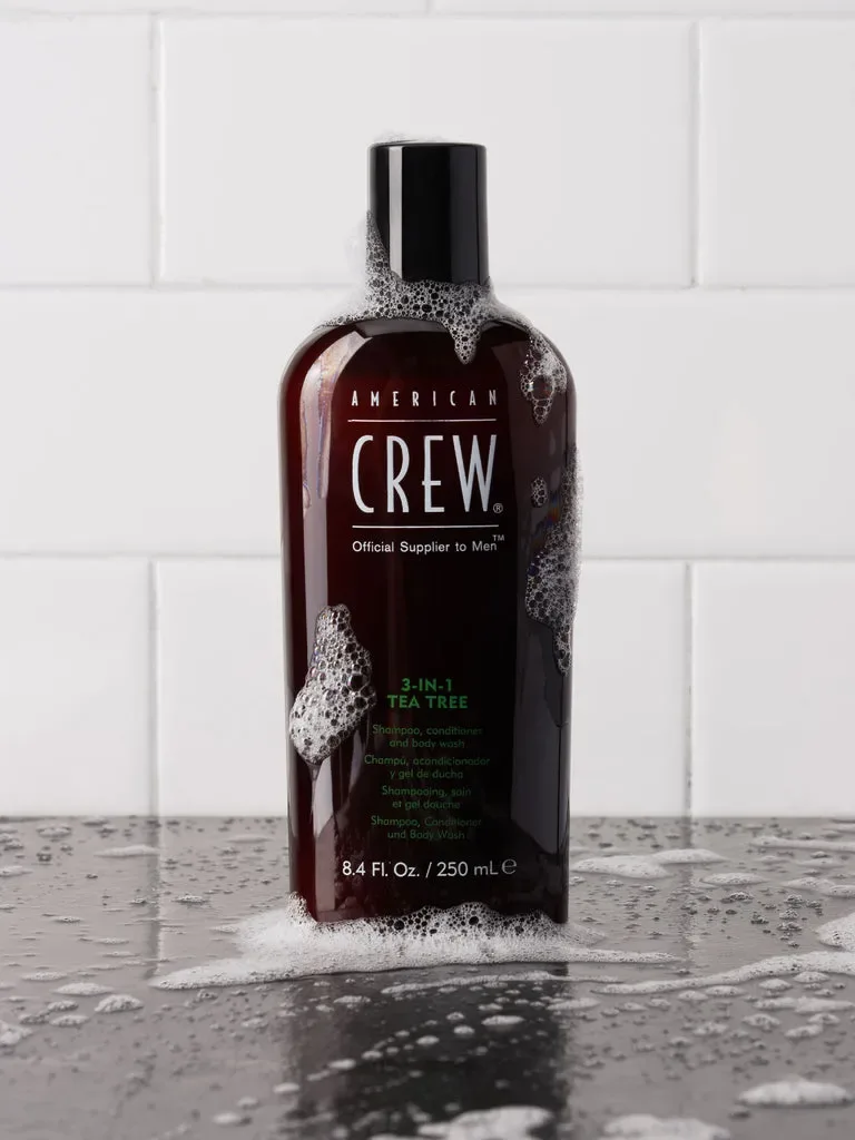 American Crew 3in1 Teebaum Shampoo, Conditioner, Duschgel, 1000 ml