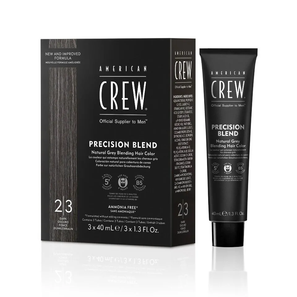 American Crew Haar- und Bartfarbe Precision Blend Hair Color 2-3, 3x40 ml