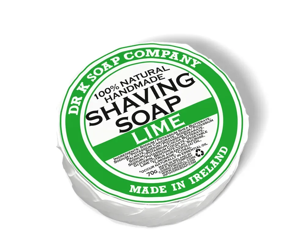 Dr K Soap Rasierseife Shaving Soap Lime, 70 g