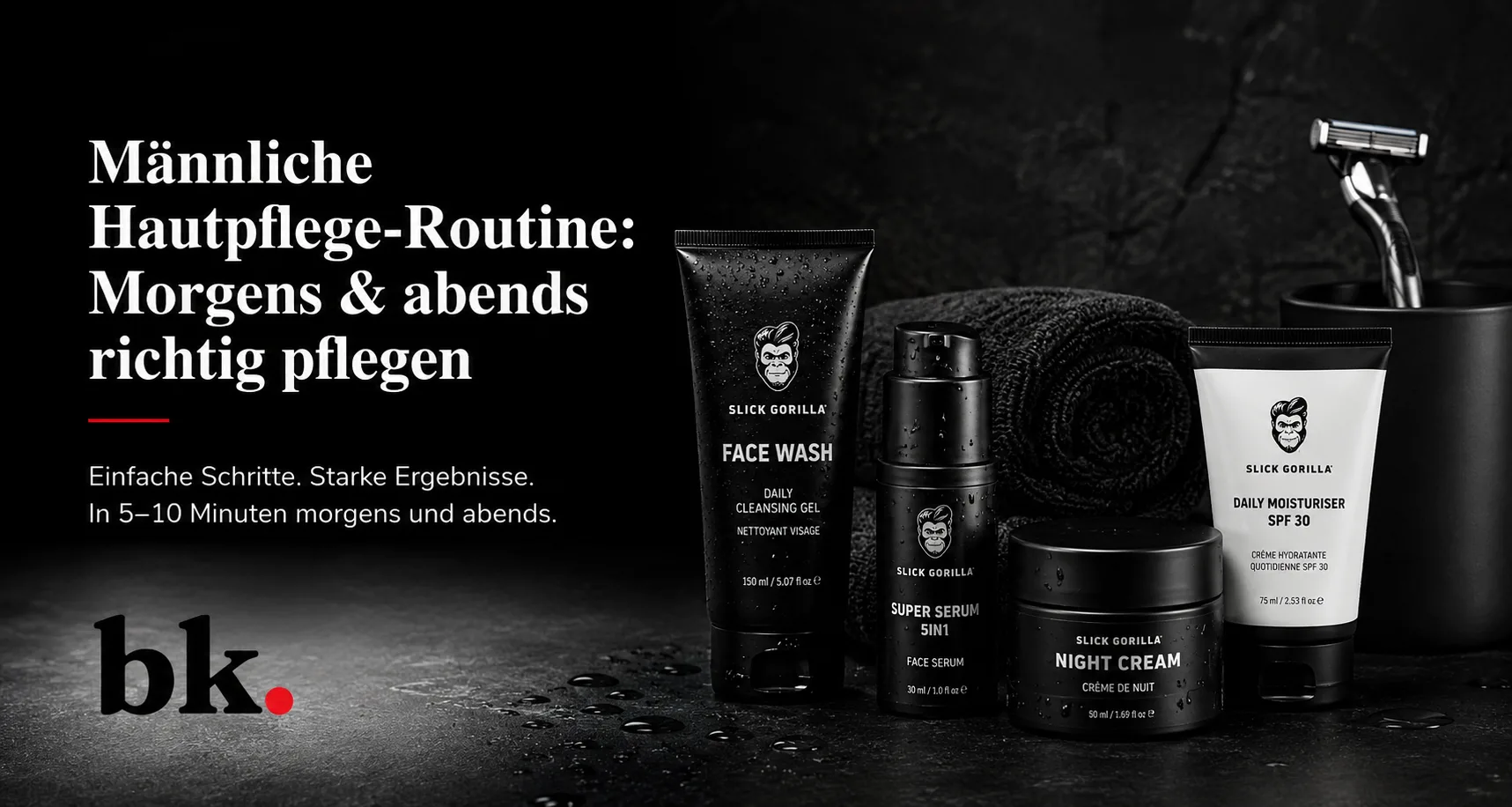 Männer Hautpflege Routine