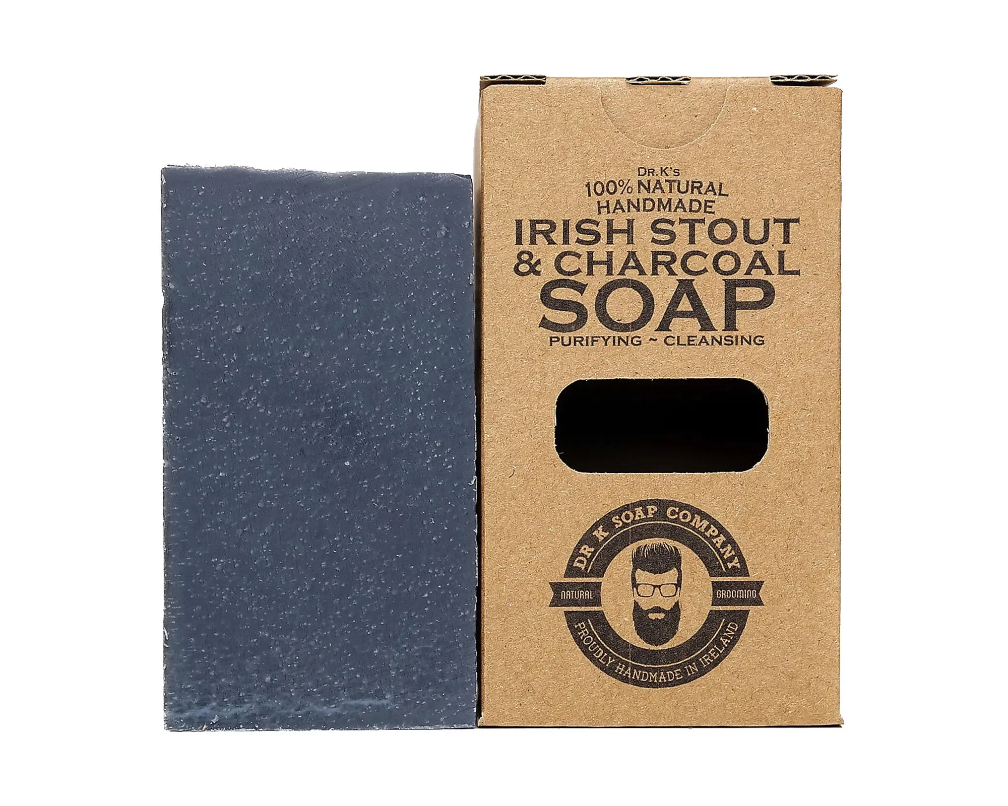 Dr K Soap Körperseife Irish Stout & Charcoal