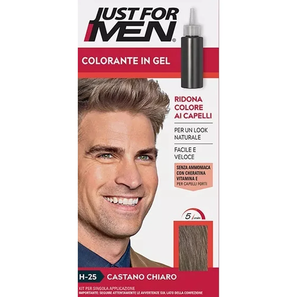 Just For Men H-25 Haarfarbe für Männer hellbraun – Grauabdeckung