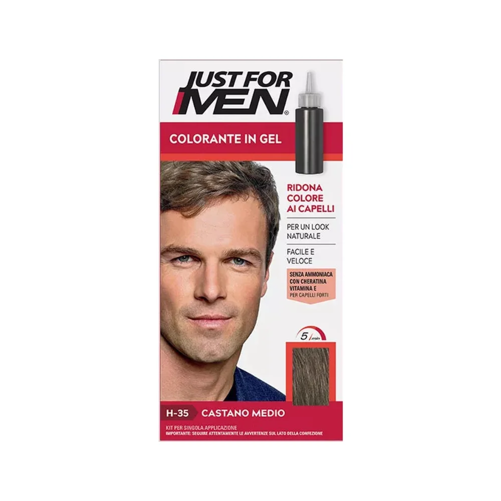 Just For Men H-35 Haarfarbe für Männer mittelbraun – Abdeckung grauer Haare