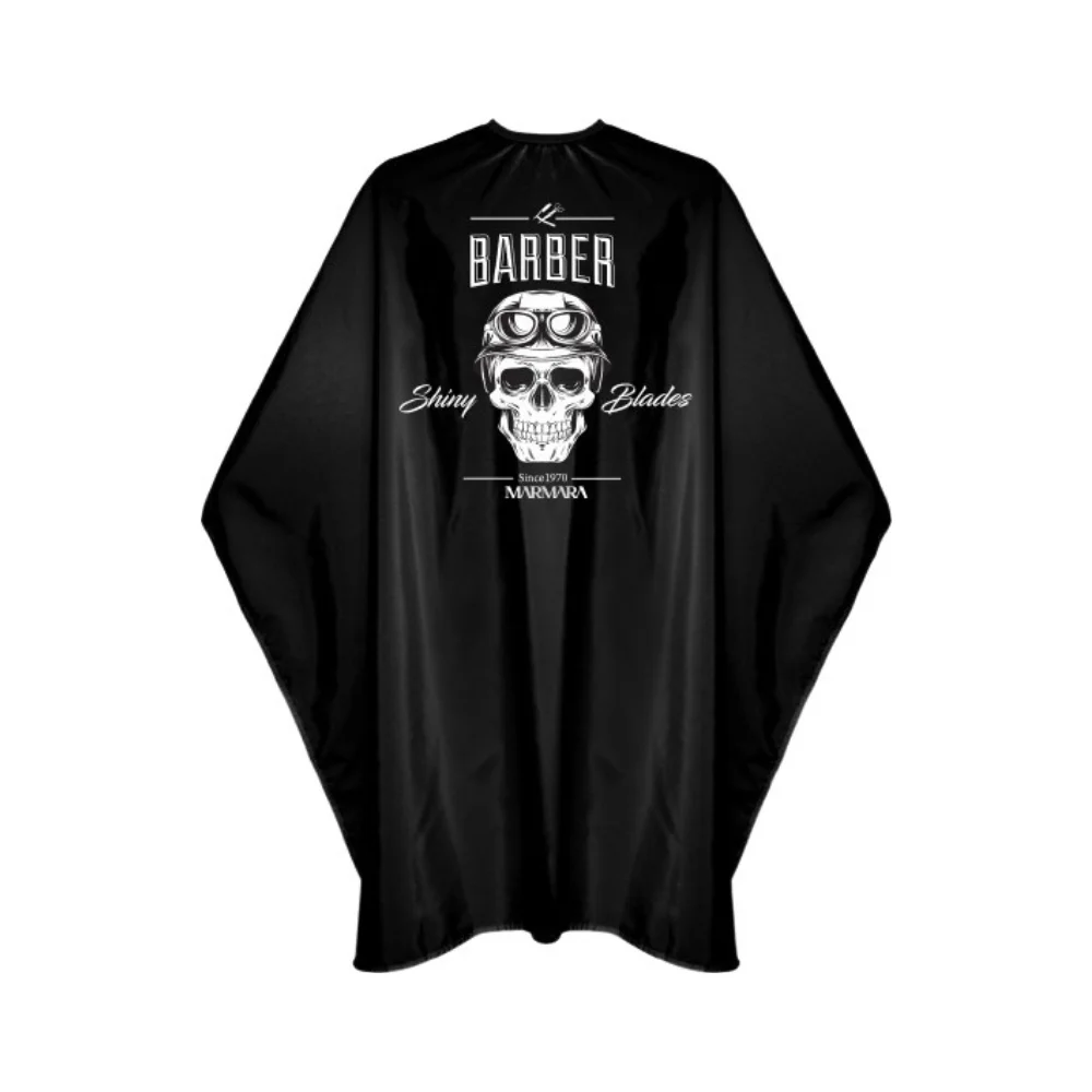 Marmara Barber Umhang schwarz Barber Cape Black Skull