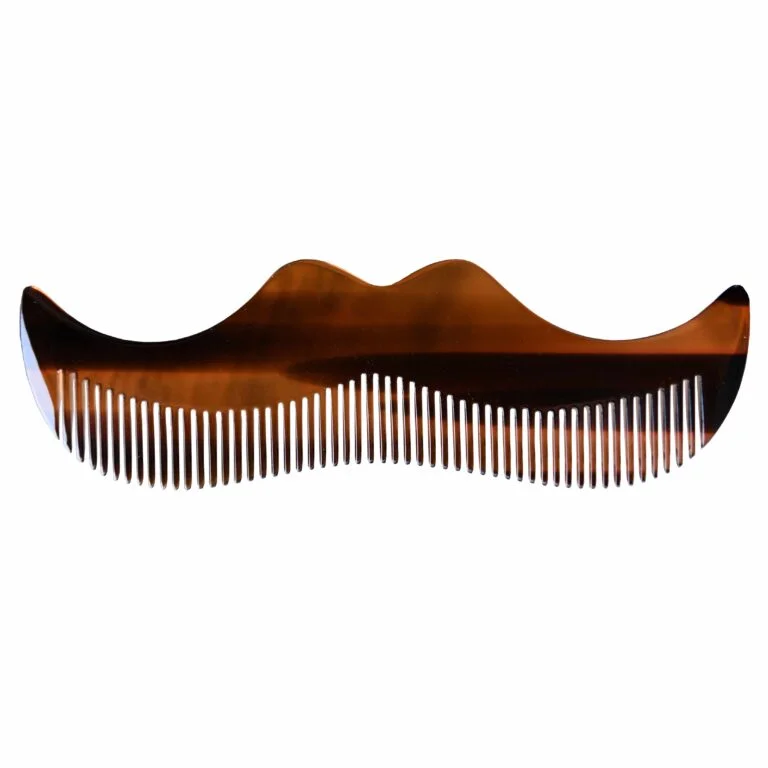 Morgan's Amber Moustache Shaped Comb