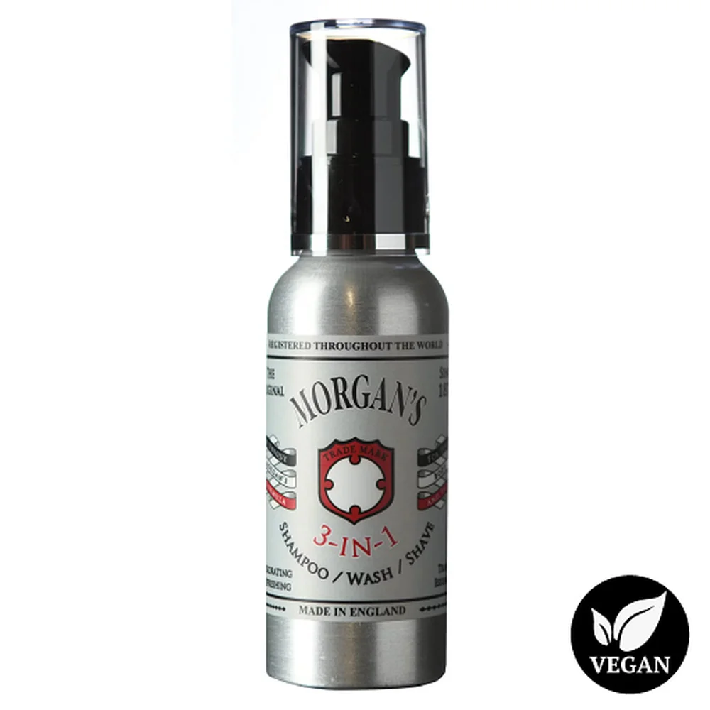 Morgan's Shampoo, Waschen, Rasur, 3in1 Shampoo, Wash, Shave, 100 ml