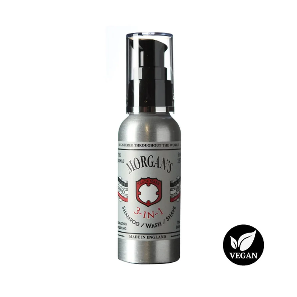 Morgan's Shampoo, Waschen, Rasur, 3in1 Shampoo, Wash, Shave, 100 ml