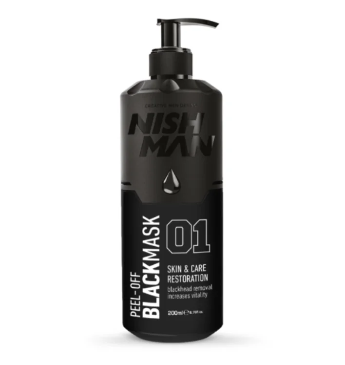 Nishman schwarze Gesichtsmaske Black Peel off Mask Black 200ml