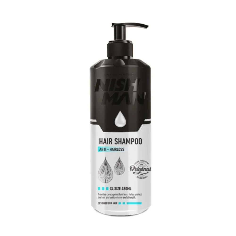 Nishman Shampoo gegen Haarausfall Anti Hairloss Hair Shampoo 480 ml
