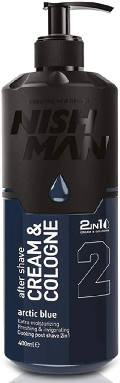 Nishman Creme und Eau de Cologne After-Shave 2in1 Arctic Blue 400ml