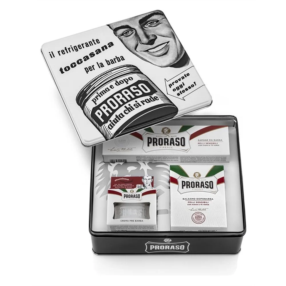 Proraso Rasier-Geschenkset Toccasana (Pre-Shave Creme, Rasiercreme, After-Shave Balsam)