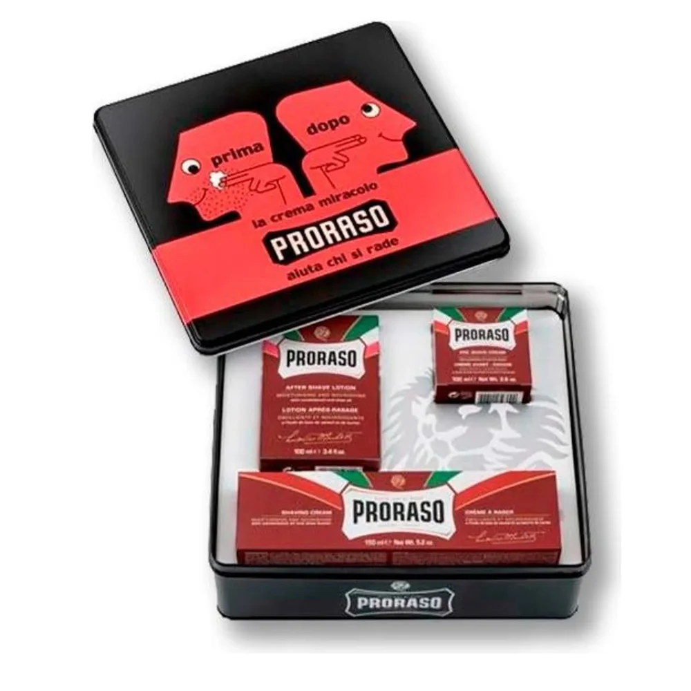 Proraso Rasier-Geschenkset Primadopo (Pre-Shave Creme, Rasiercreme, After-Shave Balsam)